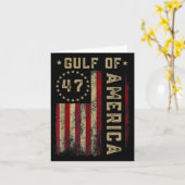 米国湾おもしろい米国国旗2 カード (黄色い花)