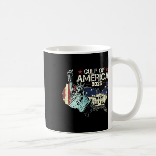 米国湾メキシおもしろいコ湾米国国旗 コーヒーマグカップ (右)