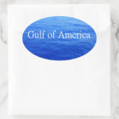 米国湾地図カバーアップステッカー 楕円形シール (バッグ)