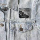 米国溶岩が日の出に海に流れ込む 缶バッジ (インサイチュ)