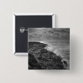 米国溶岩が日の出に海に流れ込む 缶バッジ (正面&裏面)