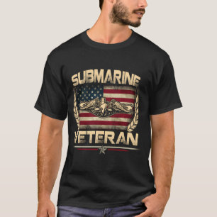 米国潜水艦退役軍人サービス軍隊愛国主義 Tシャツ