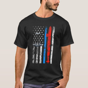 米国潜水艦静かサービス退役軍人米国国旗 Tシャツ
