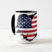 米国激ハート国旗の愛国心 マグカップ (正面左)