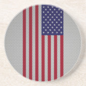 米国炭素繊維旗スタイルプリント コースター (正面)