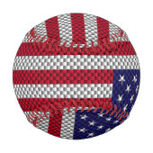 米国炭素繊維旗スタイルプリント 野球ボール (裏面)