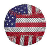 米国炭素繊維旗スタイルプリント 野球ボール (正面)