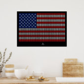 米国無神論者の米国国旗 ポスター (キッチン)