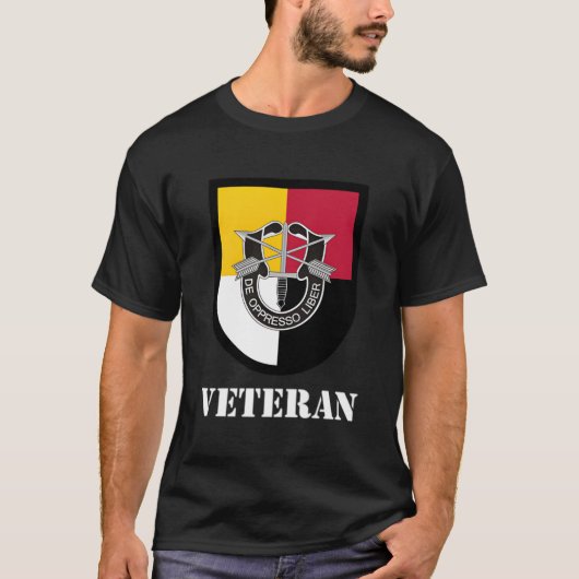 米国特殊部隊 – 3Rd Sfg (グループ) -退役軍人Blac Tシャツ (正面)
