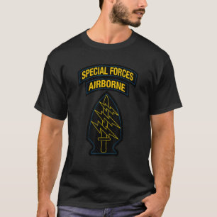 米国特殊部隊 – SF Green Beret Patch & Tab Ret Tシャツ