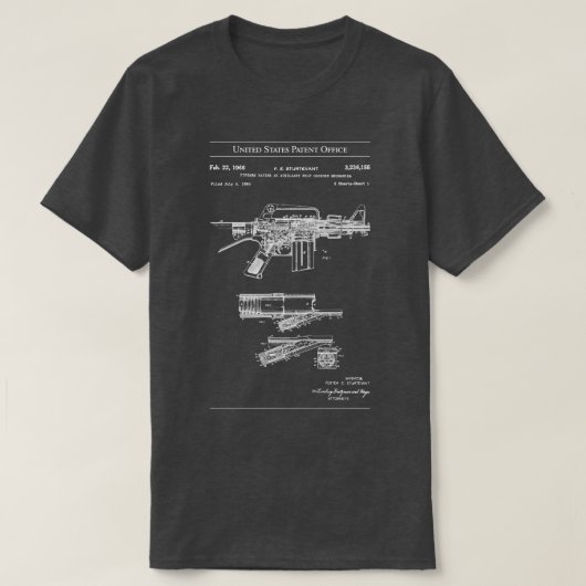 米国特許子馬自動小銃 Tシャツ (デザイン正面)