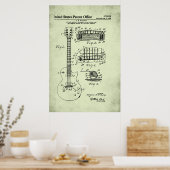 米国特許 – アコースティックギター ポスター (キッチン)