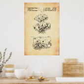 米国特許 – カセットプレーヤー ポスター (キッチン)