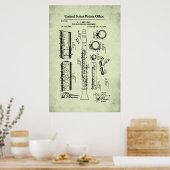 米国特許 – Clarinet ポスター (キッチン)