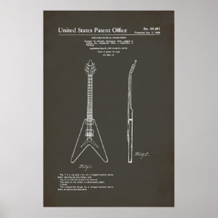 米国特許 – Gibson 飛んでいる V ポスター