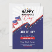 米国独立お祝いパーティの招待状フライヤー 招待状 (正面)