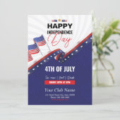 米国独立お祝いパーティの招待状フライヤー 招待状 (スタンド正面)