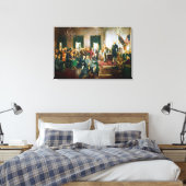 米国独立宣言の署名 キャンバスプリント (インサイチュ (寝室))