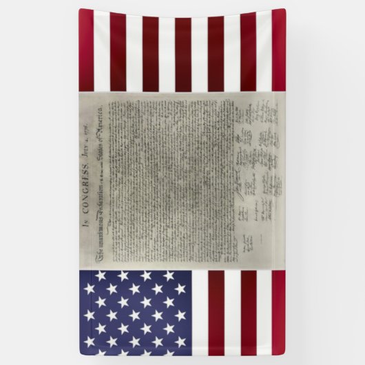 米国独立宣言 横断幕 (縦)
