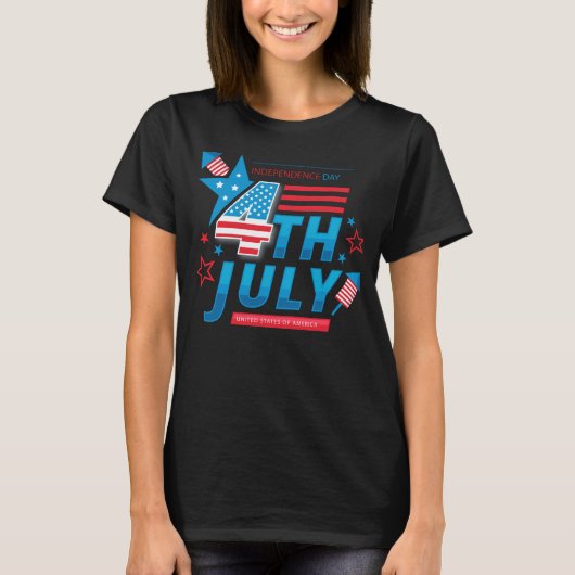 米国独立日旗 Tシャツ (正面)