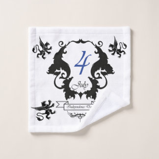 米国独立記念日のグリーティングカード ウォッシュタオル