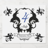 米国独立記念日のグリーティングカード スパークリングワインラベル (シングルラベル)