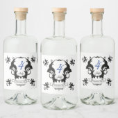 米国独立記念日のグリーティングカード リキュールボトルラベル (ボトル)