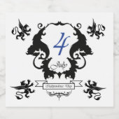 米国独立記念日のグリーティングカード リキュールボトルラベル (シングルラベル)