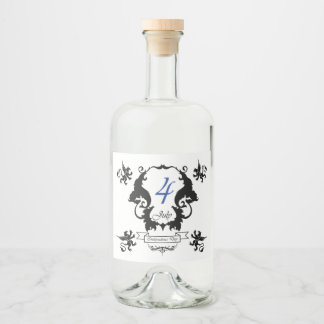 米国独立記念日のグリーティングカード リキュールボトルラベル