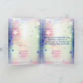 米国独立記念日の旗カード付きカウボーイ カード (内部)