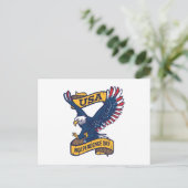米国独立記念日イーグル ポストカード (スタンド正面)