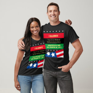 米国独立記念日7月11日と4日 –  Tシャツ