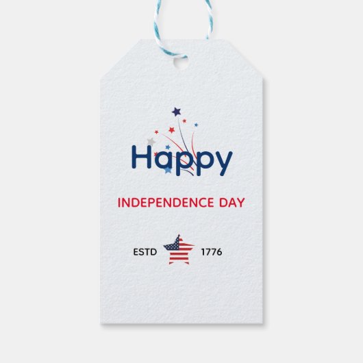 米国独立記念日7月4日のご挨拶 ギフトタグ (裏面)