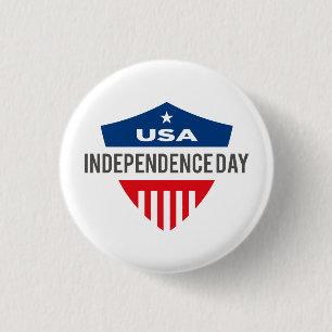 米国独立記念日7月4日 缶バッジ