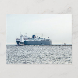 米国狸が霞の中から現れる ポストカード