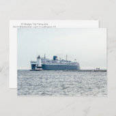 米国狸が霞の中から現れる ポストカード (正面/裏面)