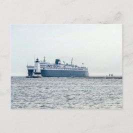 米国狸が霞の中から現れる ポストカード