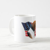 米国猟犬の国旗 コーヒーマグカップ (正面左)