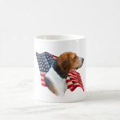 米国猟犬の国旗 コーヒーマグカップ (中央)