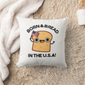 米国生まれのパンと食べおもしろい物 クッション (ブランケット)