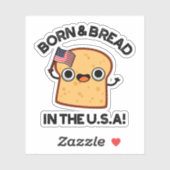 米国生まれのパンと食べおもしろい物 シール (シート)