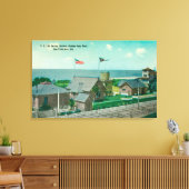 米国生命の駅救のビュー、ゴールデンゲート キャンバスプリント (インサイチュ (リビング))