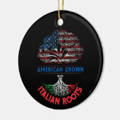 米国産イタリアンルーツ米国国旗ベネズエラ セラミックオーナメント (左)