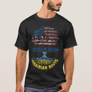 米国産ウクライナルーツ米国国旗ベネズエラ Tシャツ