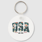 米国産エスト。1776 Tシャツ キーホルダー (正面)