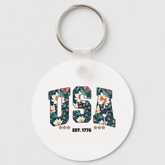 米国産エスト。1776 Tシャツ キーホルダー (裏面)