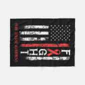 米国疾病戦士フラグ フリースブランケット (正面(横))