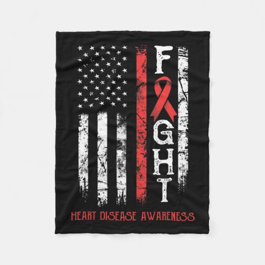 米国疾病戦士フラグ フリースブランケット (正面)
