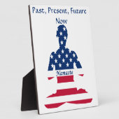 米国瞑想アメリカのヨガ国旗 フォトプラーク (側面)