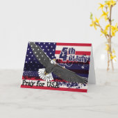 米国祈向け – 7月4日あいさつカード カード (黄色い花)